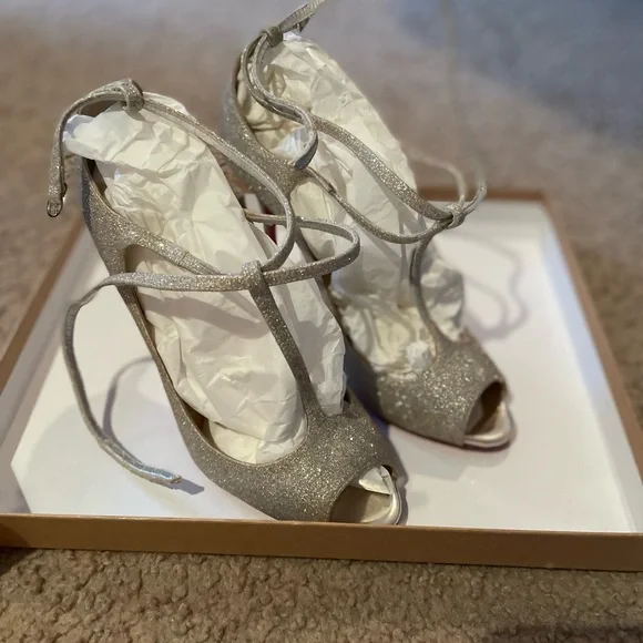 Christian Louboutin Talitha 100 Glitter mini/ specchio toe - Picture 9 of 14